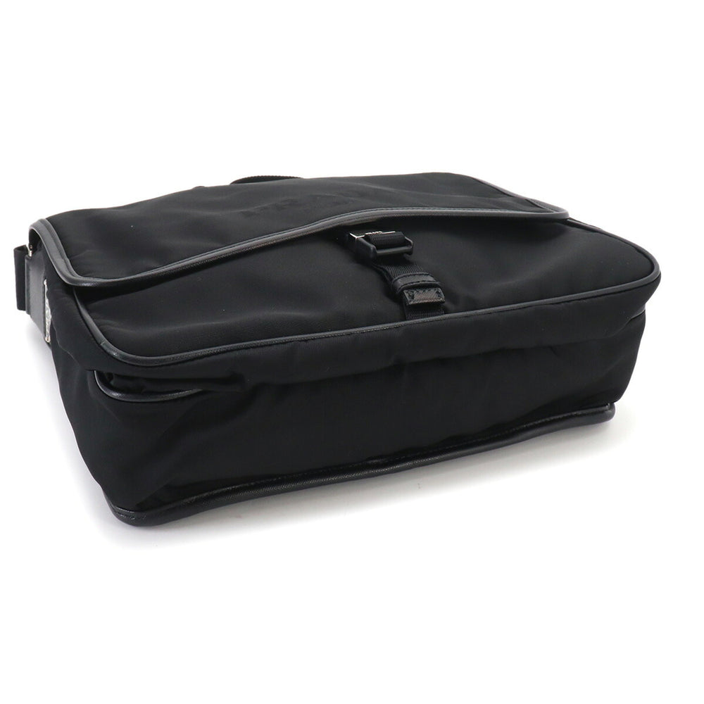 Prada PRADA Shoulder Handbag Nylon Saffiano Leather Nero Black V166 Messenger Bag — New - Store Return