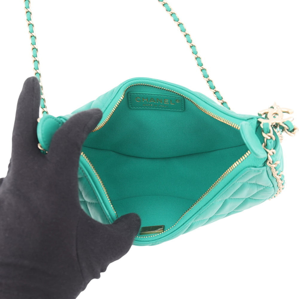 Chanel Chain Shoulder Bag Matelassé Small Hobo Coco Mark Lambskin AS3917 CHANEL Handbag Women's — Like New