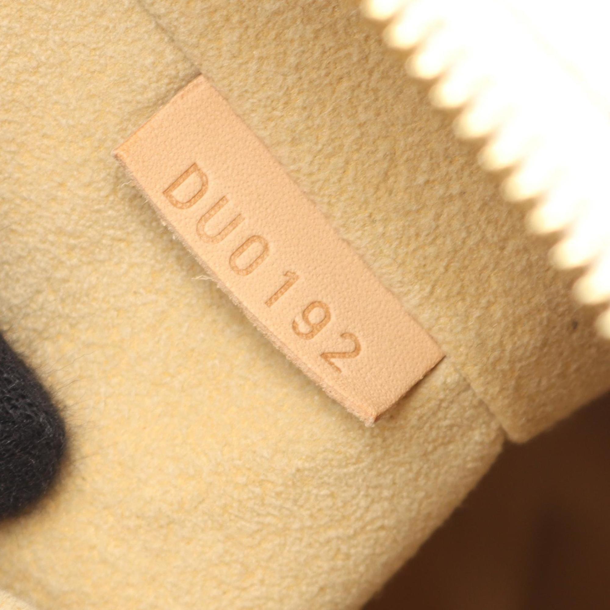 Louis Vuitton Evora MM Handbag, Coated Canvas and Leather with Damier Azur, Women's, White, N41133