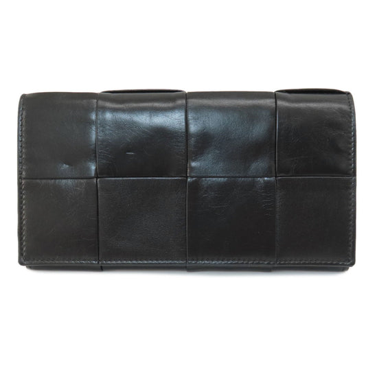 Bottega Veneta Maxi Intrecciato Long Wallet Leather Women's