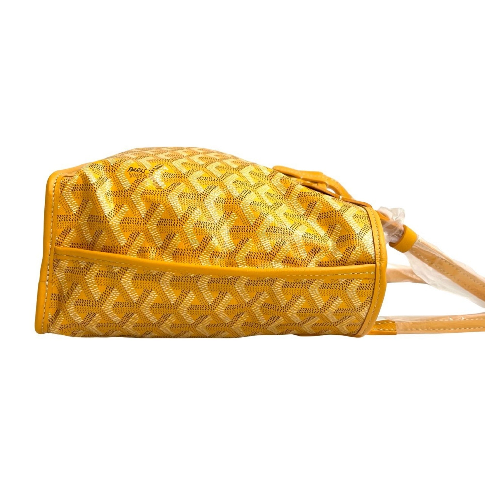 GOYARD Ange Mini Leather Tote Bag, Handbag, Yellow, 1085c — Like New