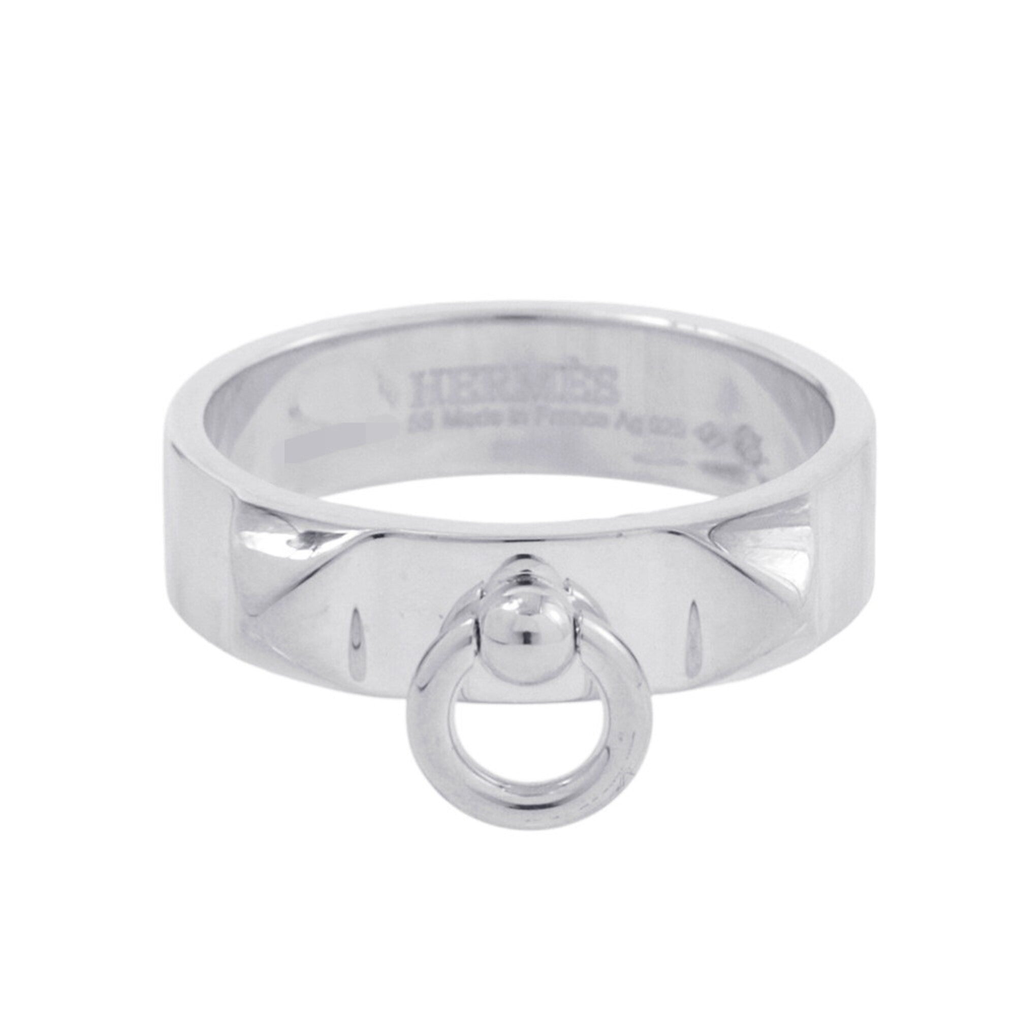 Hermes Collier de Chien PM Ring, SV925 Silver, H115607B, Ring Size 55 — Like New