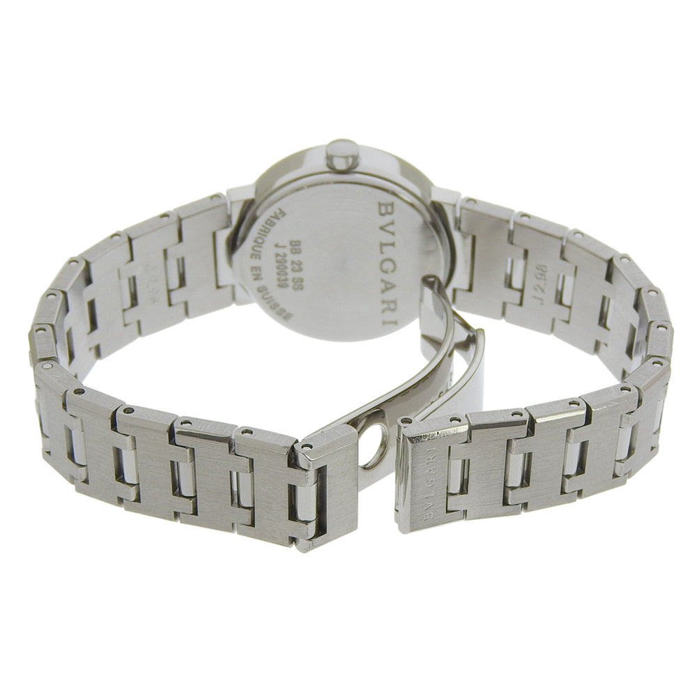 BVLGARI Watch BB23SS Stainless Steel Quartz Analog Display Black Dial Women's — Very Good