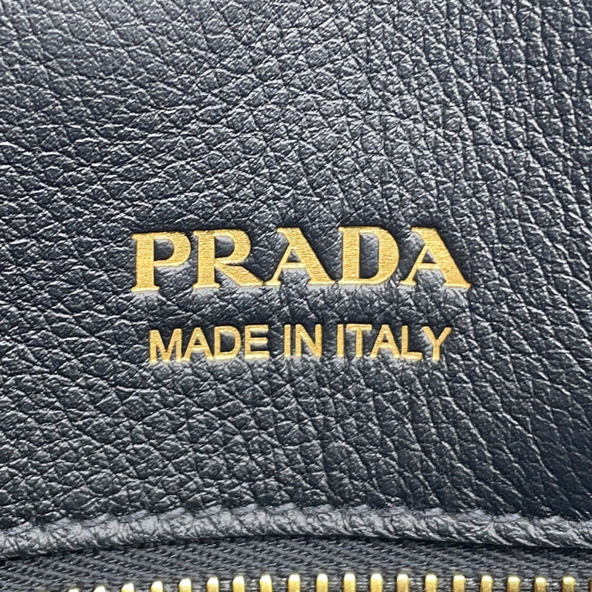 Prada tote bag, leather 1BG517, PRADA handbag, black — Like New