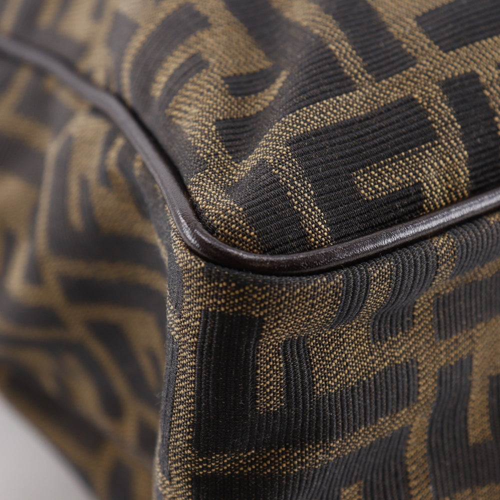 Fendi Zucca Business Bag, 2-Way Shoulder Nylon Canvas, Brown, 2-Way, A4 Size, Unisex — Like New