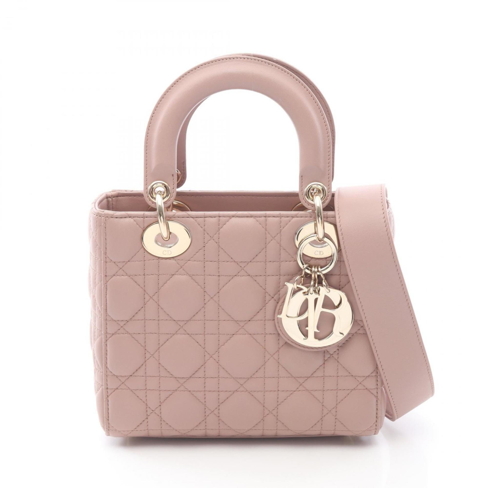 Christian Dior Dior Lady small handbag, leather, women's, pink