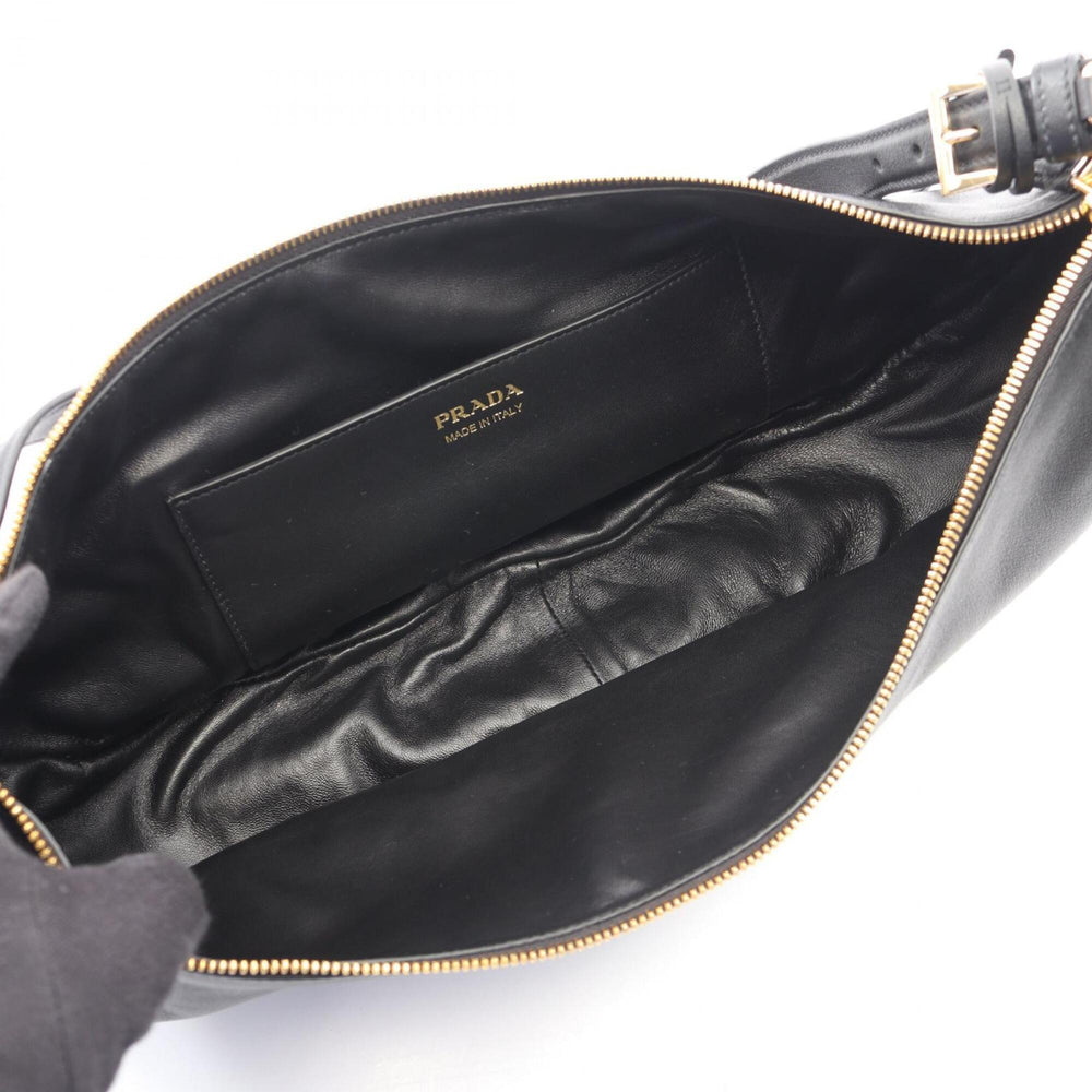 Prada Demi Lune Large Shoulder Bag/Handbag, Leather, Women's, Black — New - Store Return