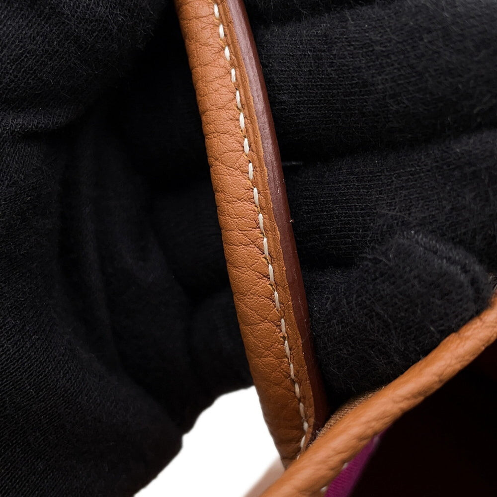 Hermes Garden TPM Verso Tote Bag, Gold Magnolia, Officier Negonda, Z-stamp, Garden, Handbag, Women's HERMES — Like New