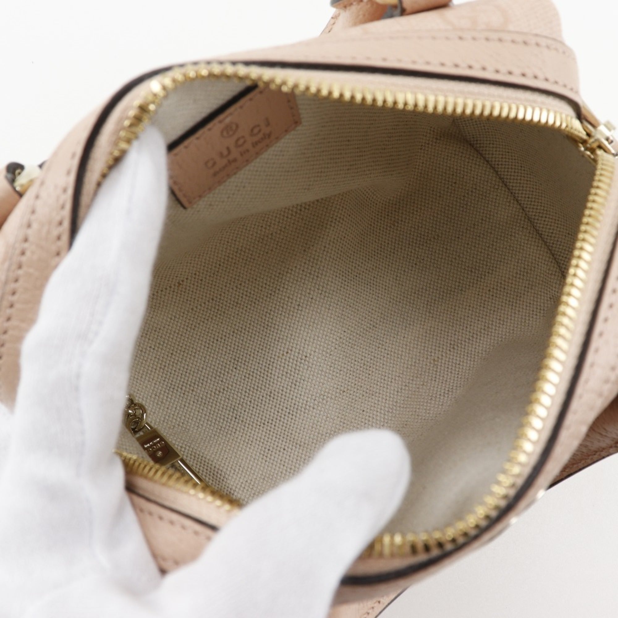 Gucci Ophidia Super Mini Handbag/Shoulder Bag (781490 FAD03 6241) in GG Supreme Canvas, Dusty Pink. Women's (S173025654) — Like New