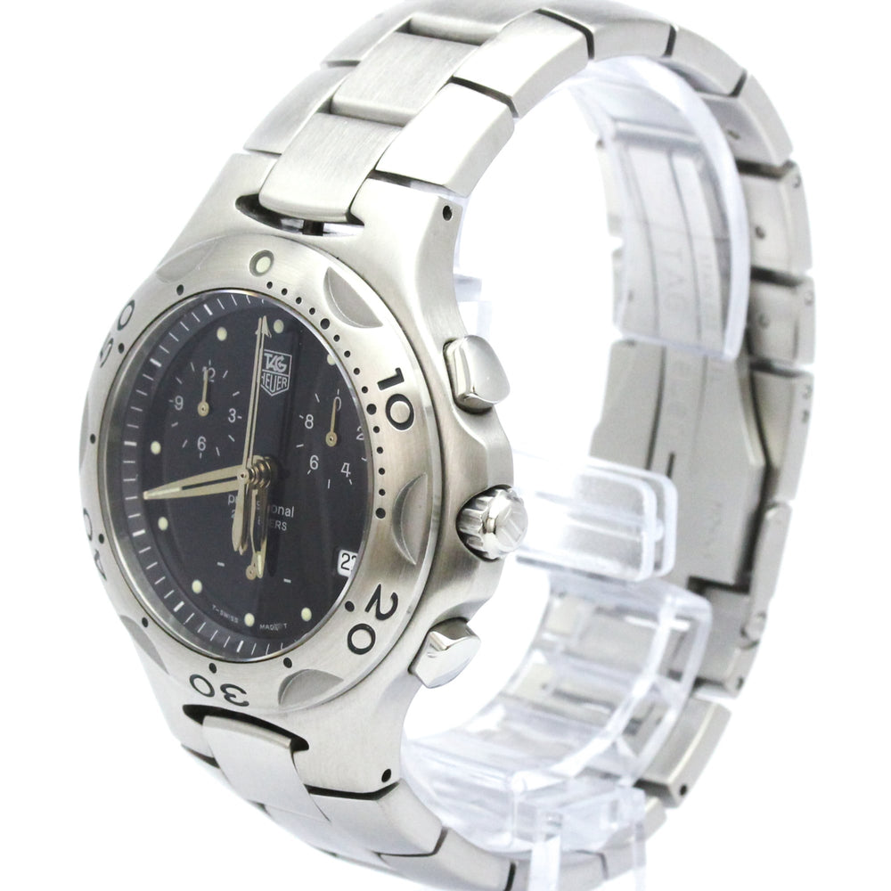 TAG HEUER Kirium Chronograph Steel Quartz Mens Watch CL1110 Polished — Very Good