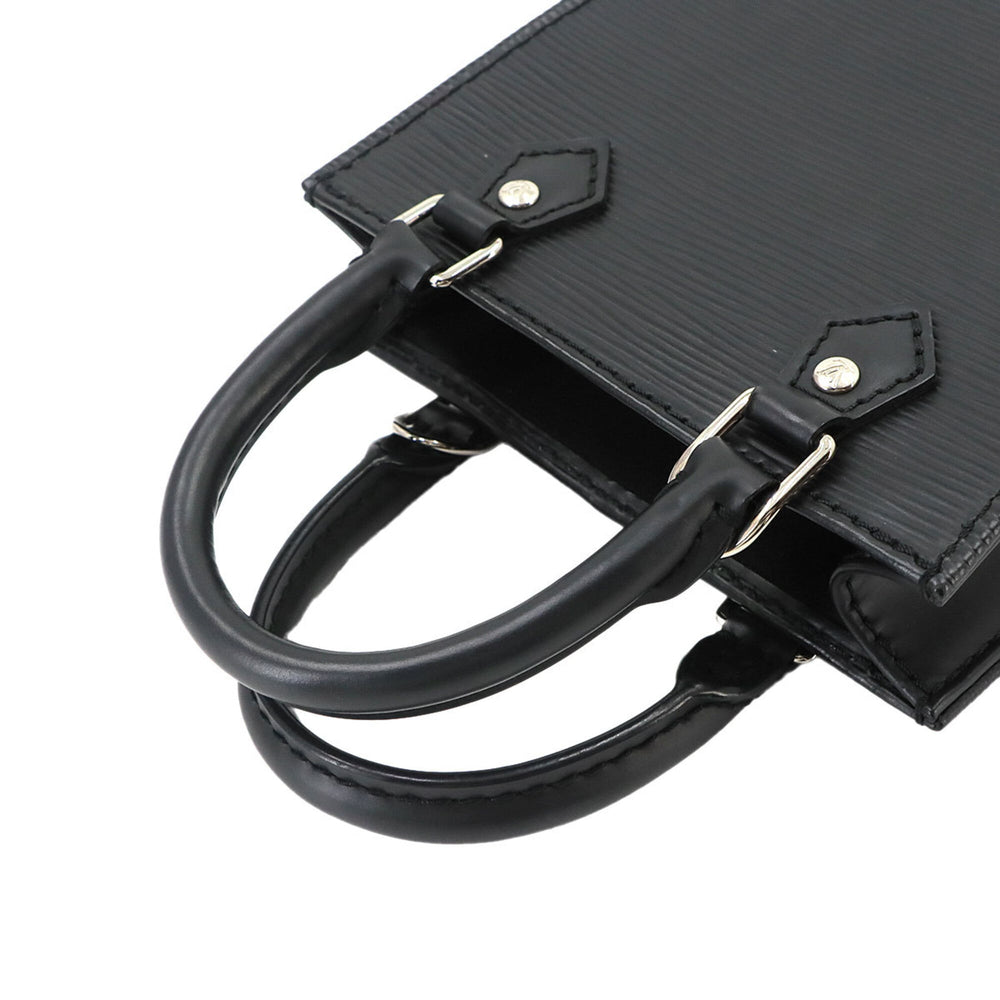 Louis Vuitton Epi Petite Sac Plat 2-way Hand/Shoulder Handbag Leather Noir M69441 — Like New