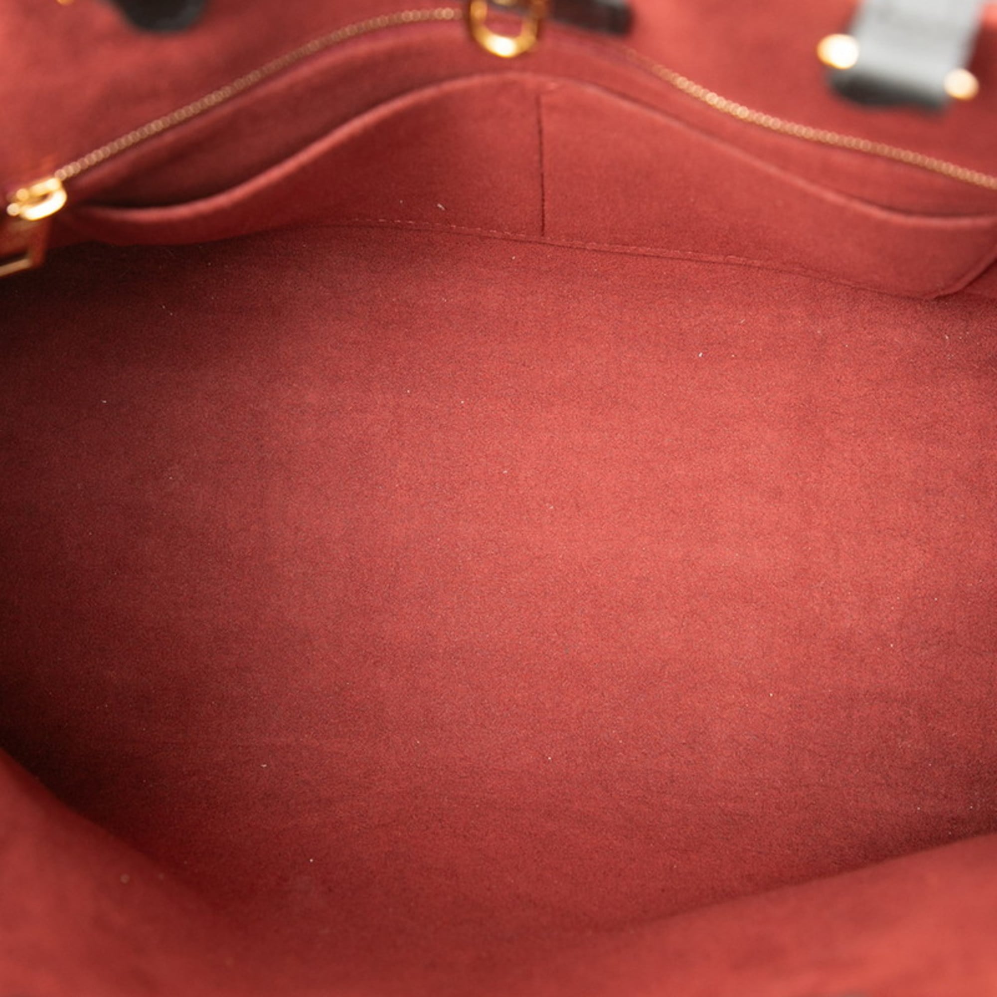 Louis Vuitton Two-Tone Monogram Empreinte On-the-Go MM Tote Bag/Shoulder Bag M45495 Black/Beige Leather Women's LOUIS VUITTON