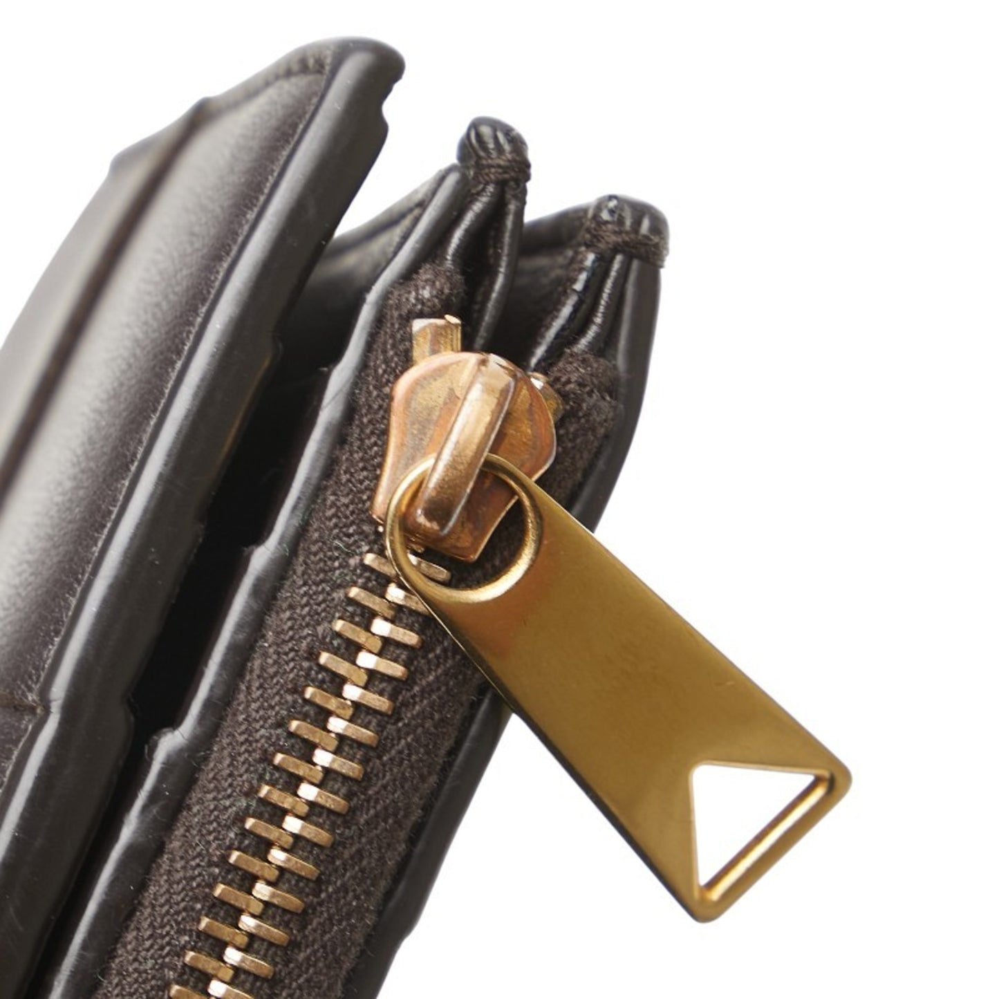 Bottega Veneta Maxi Intrecciato Cassette Bi-fold Wallet in Brown Leather for Women