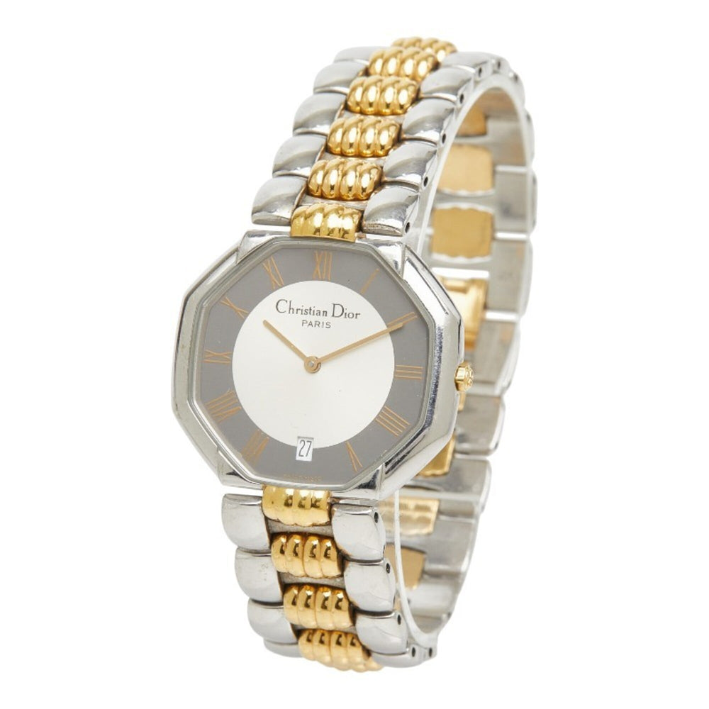 Dior Octagon Watch D45-204-1 Quartz Silver Dial Stainless Steel Men's — Good