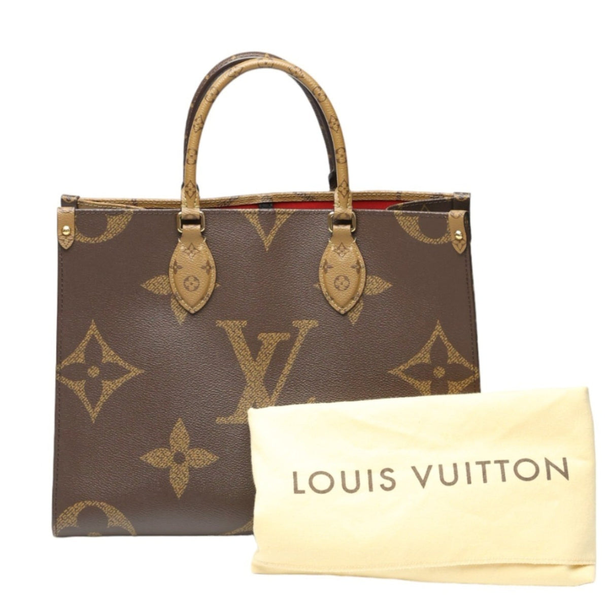 Louis Vuitton LOUIS VUITTON Bag Monogram On the Go MM Canvas M45321 Brown LV — Like New