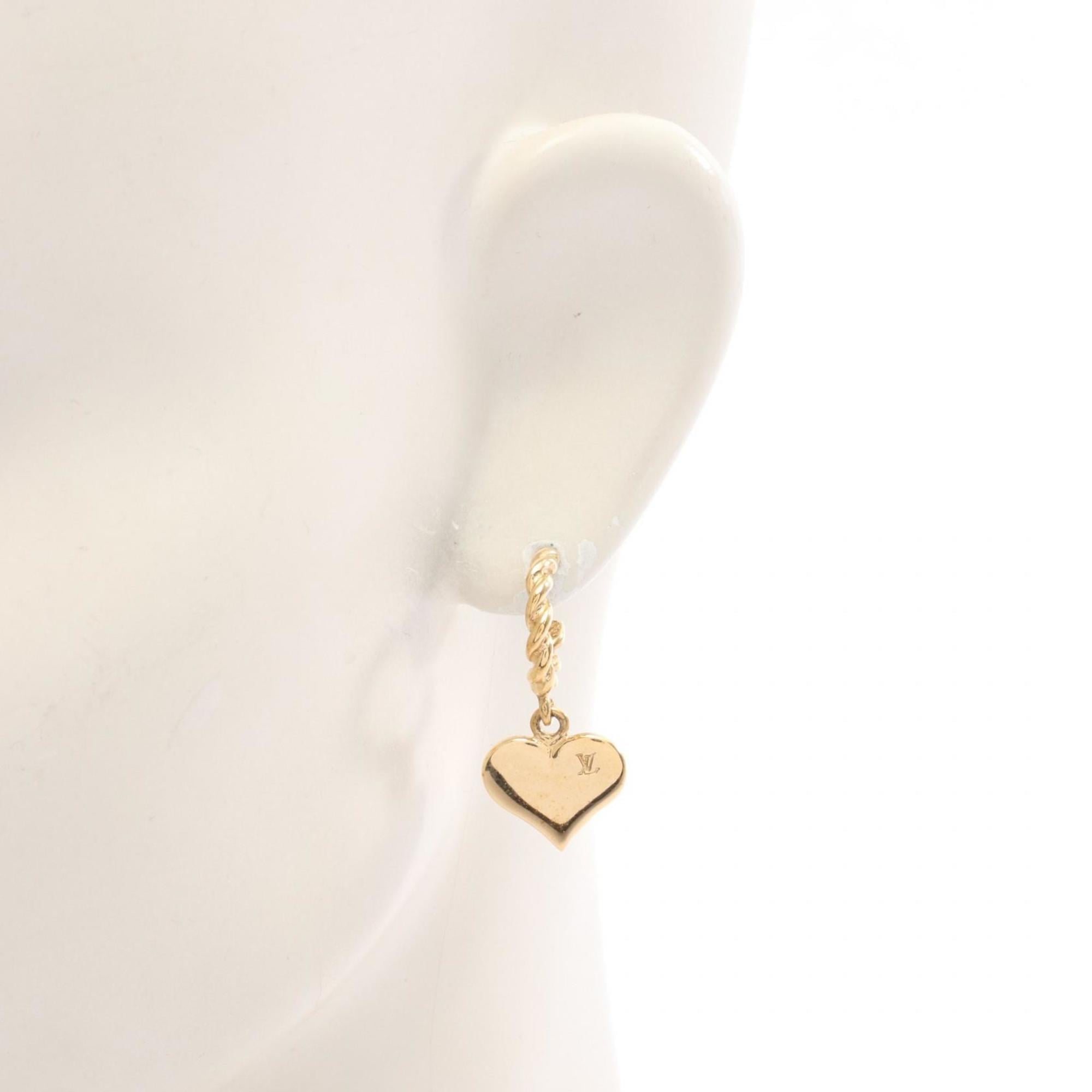 Louis Vuitton Boucle d'Oreille Sweet Monogram Earrings, Gold Plated, Women's, Gold, Pink, and Blue, M65754