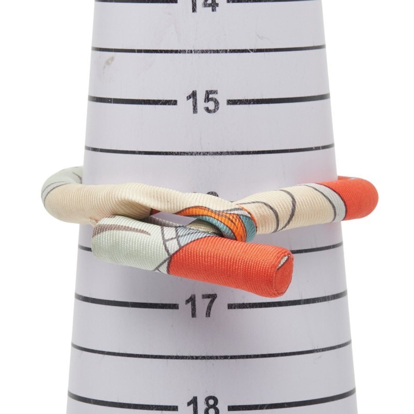 Hermes Hermès Petit H Brides de Soie Bracelet in Beige, Red, and Multicolor Silk for Women