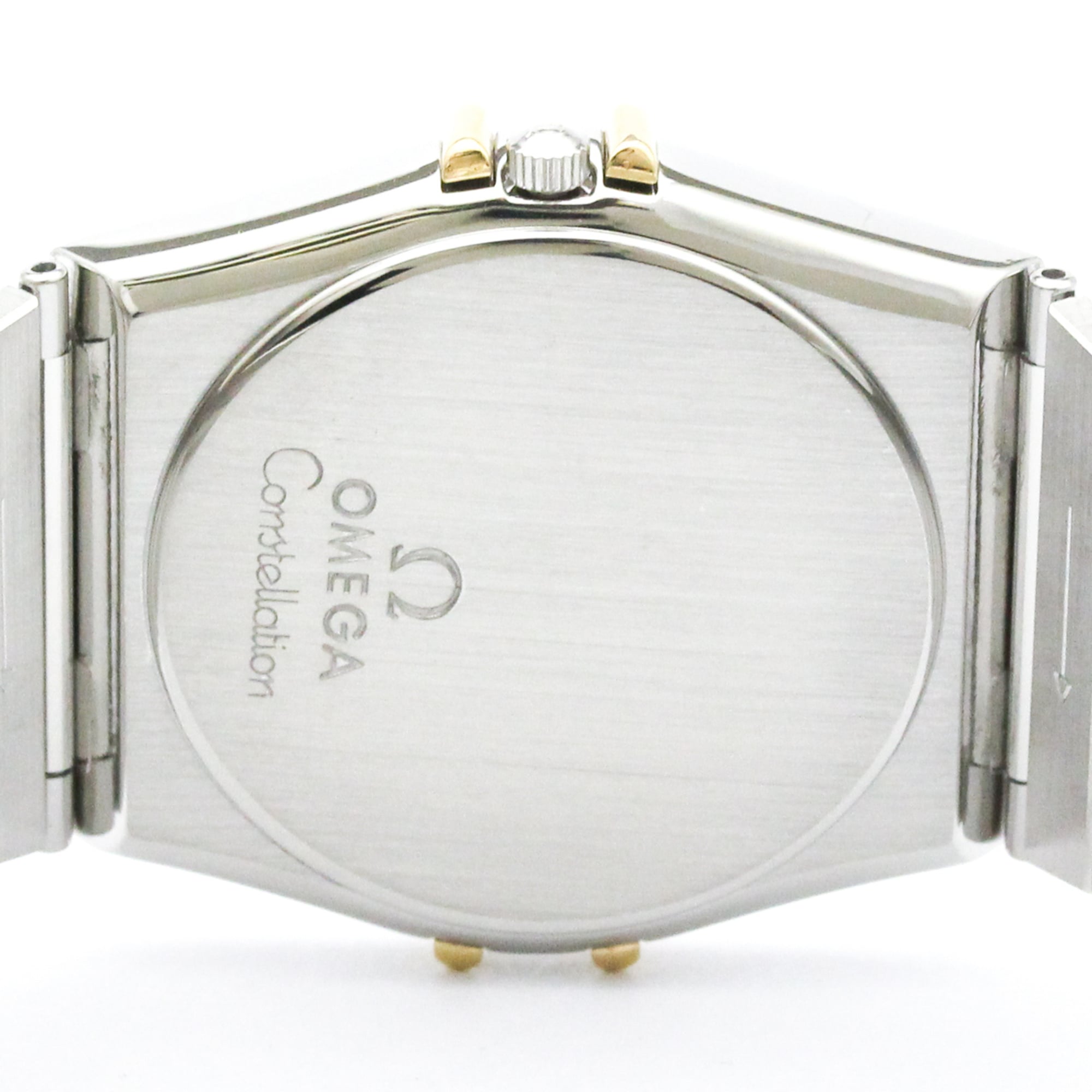 OMEGA Constellation 18K Gold Steel Quartz Mens Watch 396.1070 Polished — Very Good