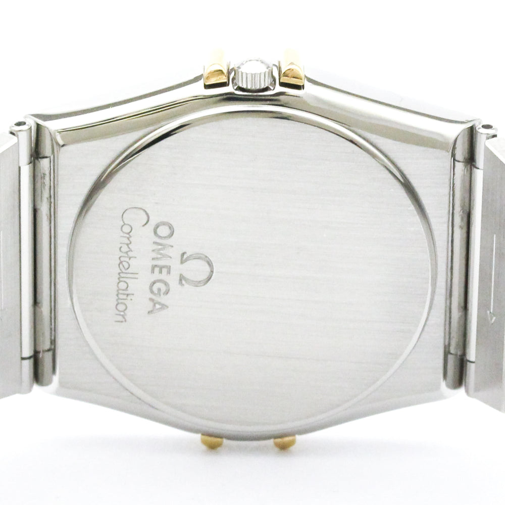 OMEGA Constellation 18K Gold Steel Quartz Mens Watch 396.1070 Polished — Very Good
