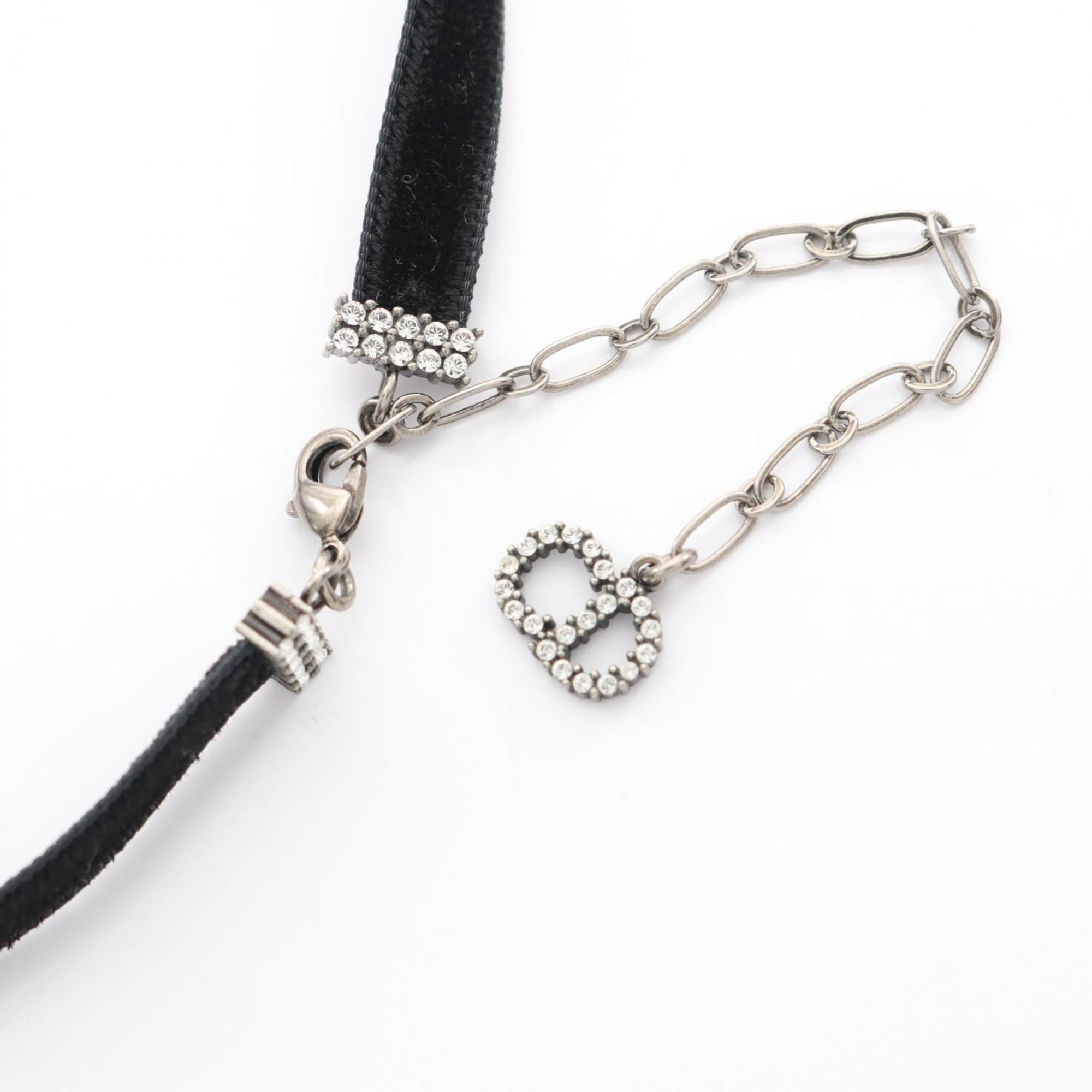 Christian Dior Dior J'ADIOR choker accessory, GP (gold-plated), fabric, women's, black and gold.