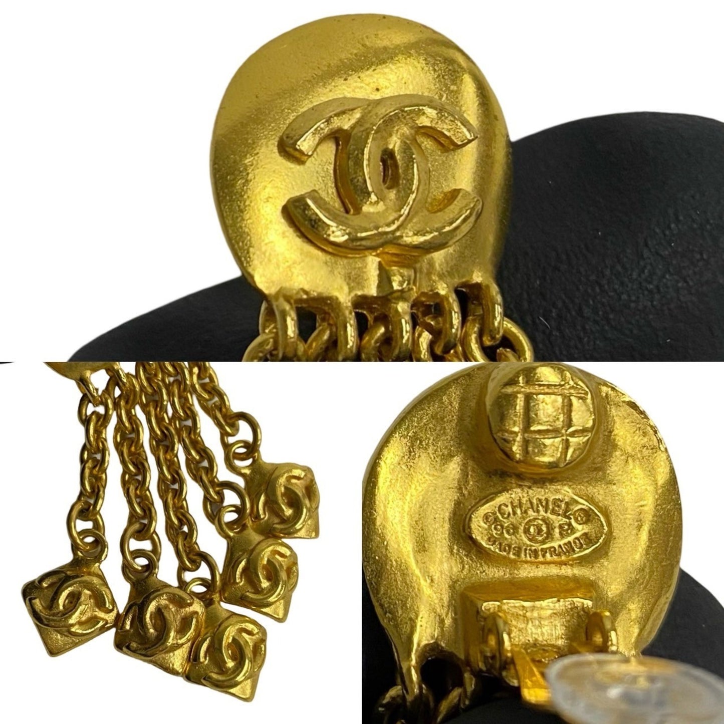 CHANEL 96P Coco Mark Motif GP Earrings/Ear Cuff Accessories Gold 544-4