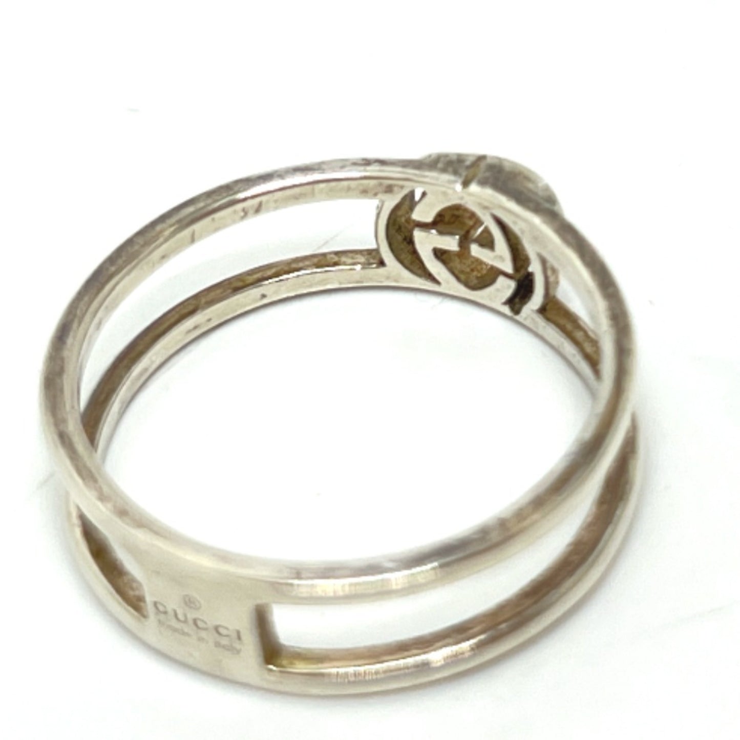 GUCCI Interlocking G Ring, SV925, Women's Silver