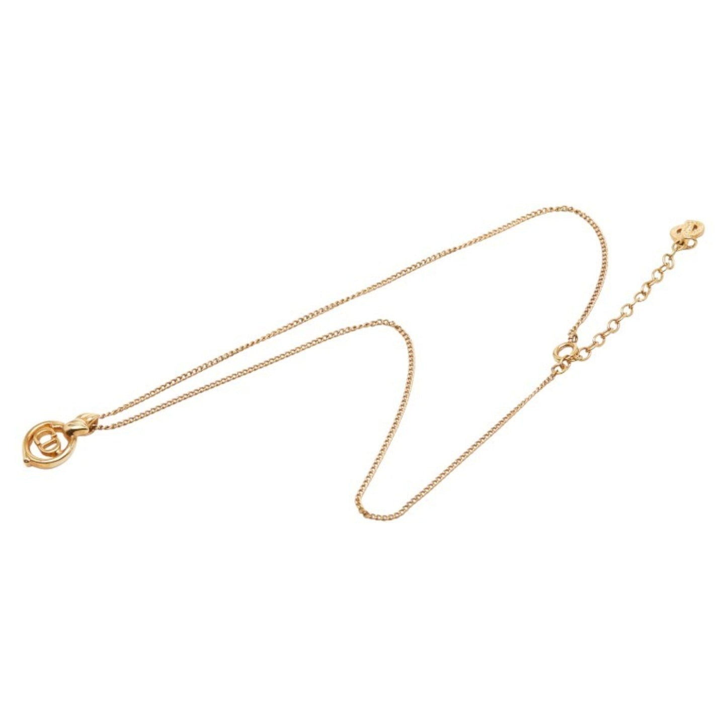 Christian Dior Dior CD logo pendant necklace, plated, for women.