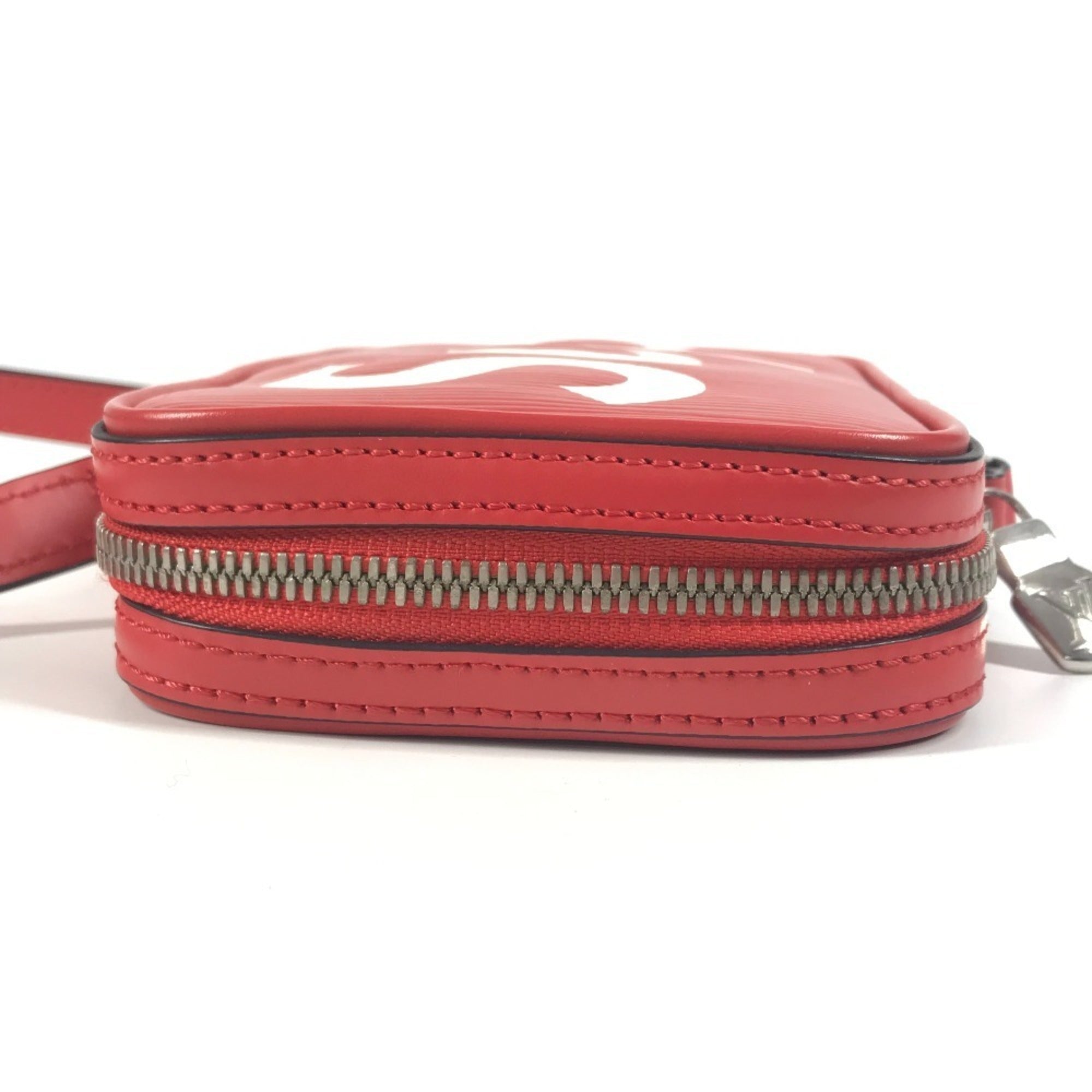 LOUIS VUITTON M53434 Epi Supreme Collaboration Danube PPM Bag, Crossbody Pochette Shoulder Leather, Red, Men's and Women's — Like New