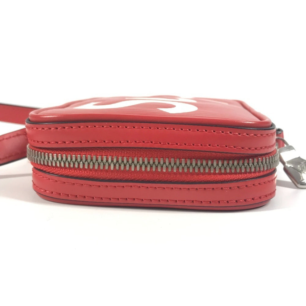 LOUIS VUITTON M53434 Epi Supreme Collaboration Danube PPM Bag, Crossbody Pochette Shoulder Leather, Red, Men's and Women's — Like New