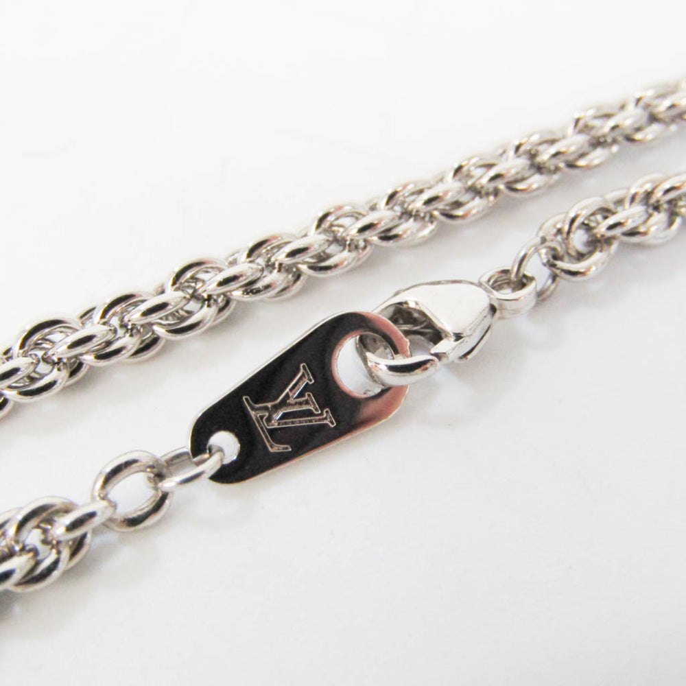 Louis Vuitton Colliersquard LV Strass MP2691 Metal,Rhinestone Men,Women Pendant Necklace (Silver) — New - Store Return