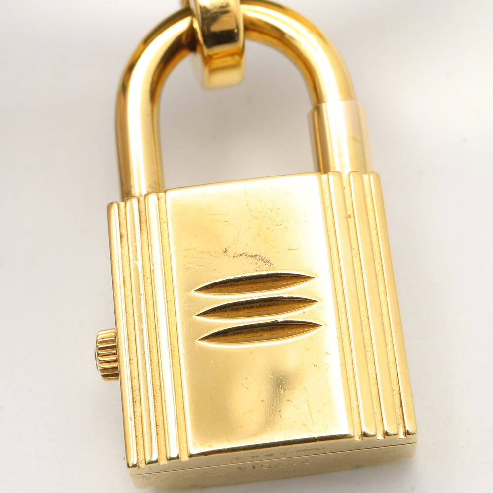 Hermes Kelly Watch, Gold Plated (GP), Leather Strap, Ladies' Champagne Color, KE1.201 — Very Good