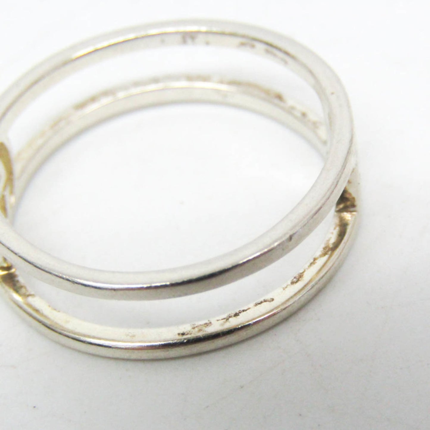 Gucci Interlocking G Thin Open Band 298036 J8400 8106 Silver 925 Fashion Band Ring Silver