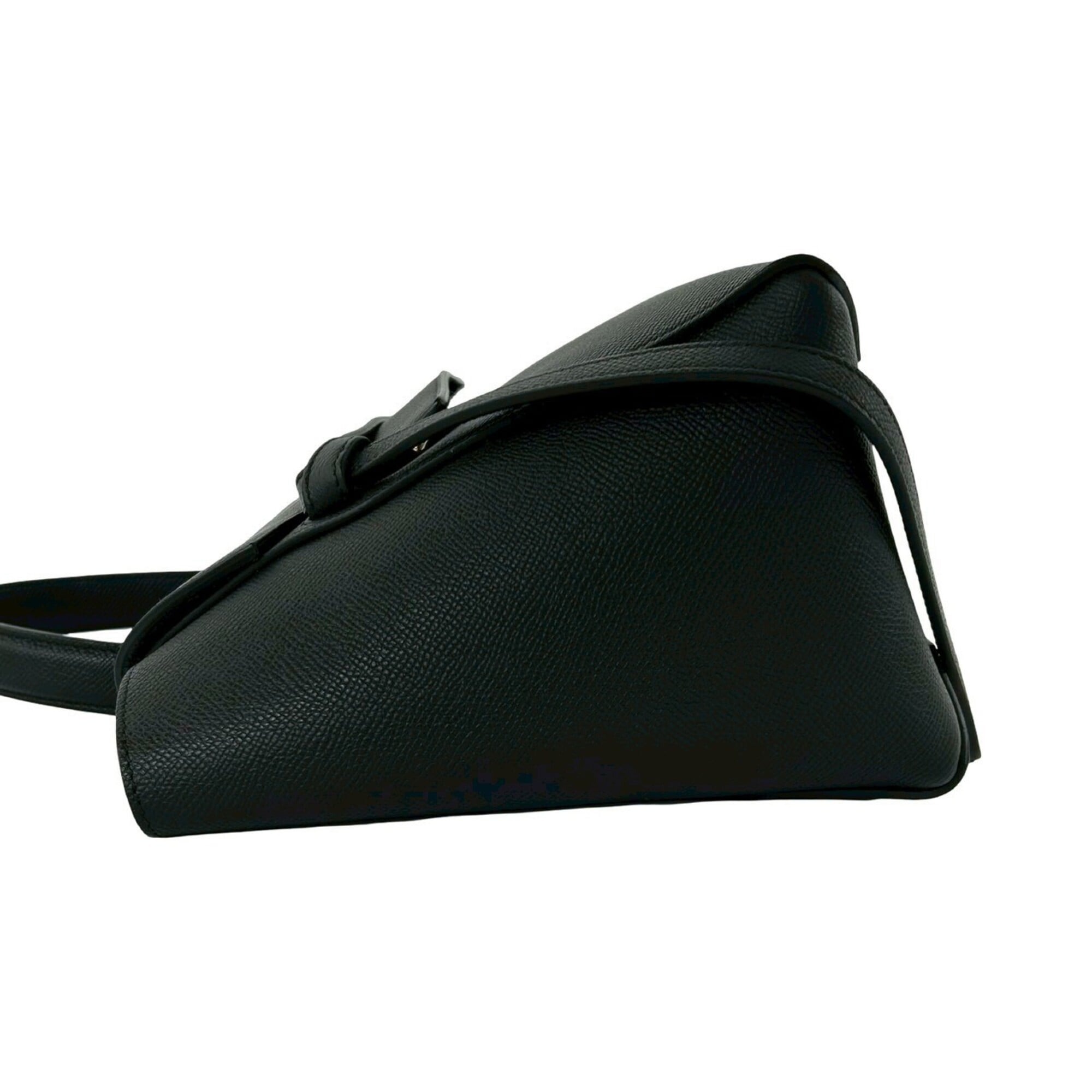 CELINE Belt Bag Micro Leather 2-way Shoulder Handbag Black 40373 — Like New
