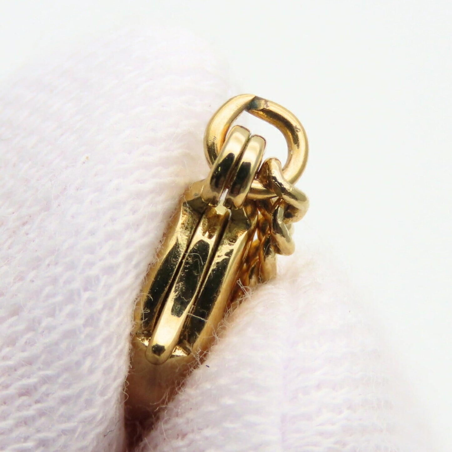 Christian Dior Necklace, Metal, Rhinestone, Gold Plated, GP, Women's,