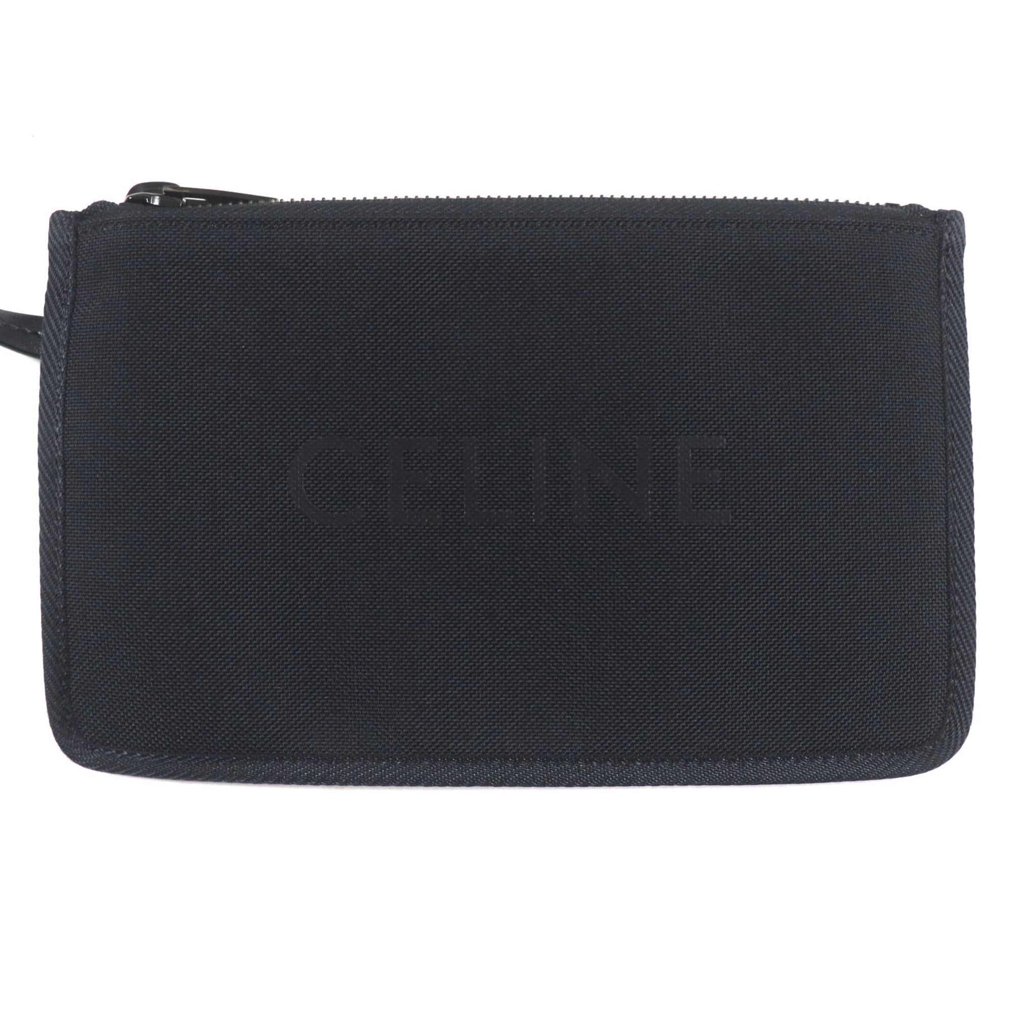 CELINE 11008 Trekking Vertical Cabas Logo Nylon Tote Bag with Pouch, Black, Dust Bag, Made in Italy, Men's — Like New