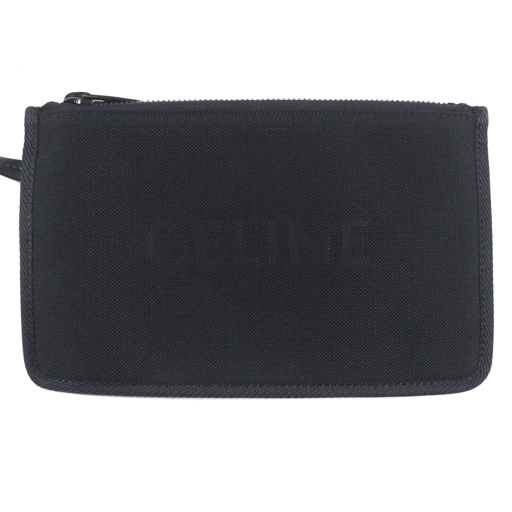 CELINE 11008 Trekking Vertical Cabas Logo Nylon Tote Bag with Pouch, Black, Dust Bag, Made in Italy, Men's — Like New