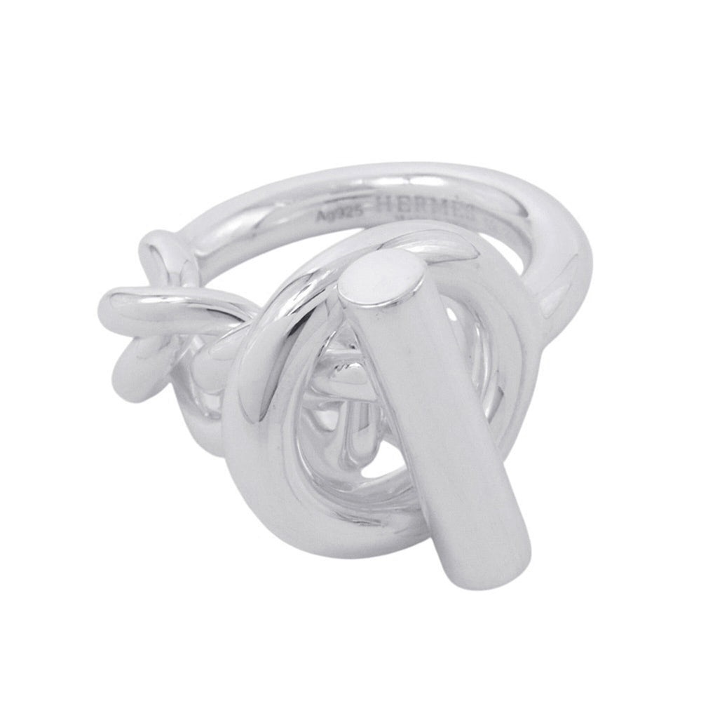 Hermes Croisette MM ring, SV925 silver, ring size 52. HERMES ring — Like New