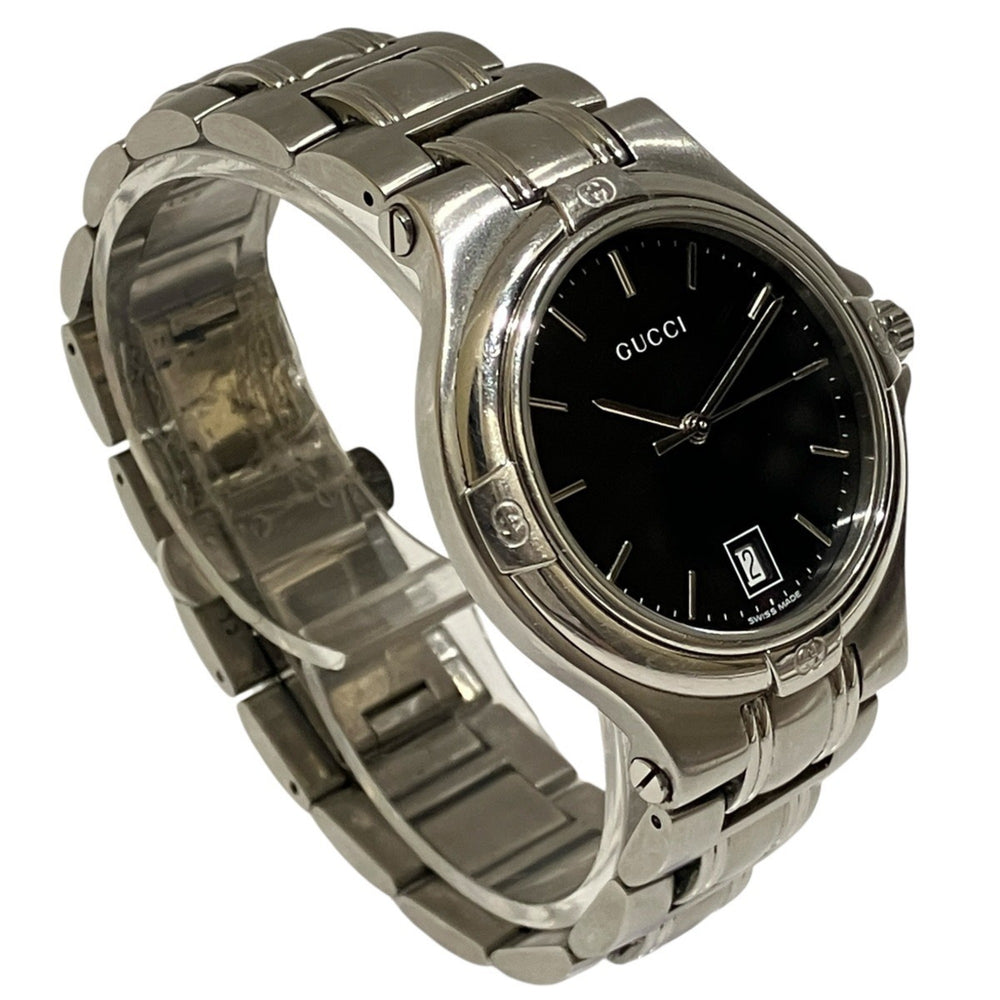 Gucci GUCCI watch, total weight 105.4g, stainless steel, quartz movement, black dial, 9040M — Good