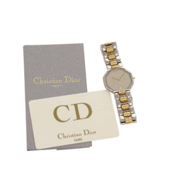 Christian Dior Octagon 45.204 Stainless Steel Silver and Gold Quartz Watch with Guarantee 0029 — Good