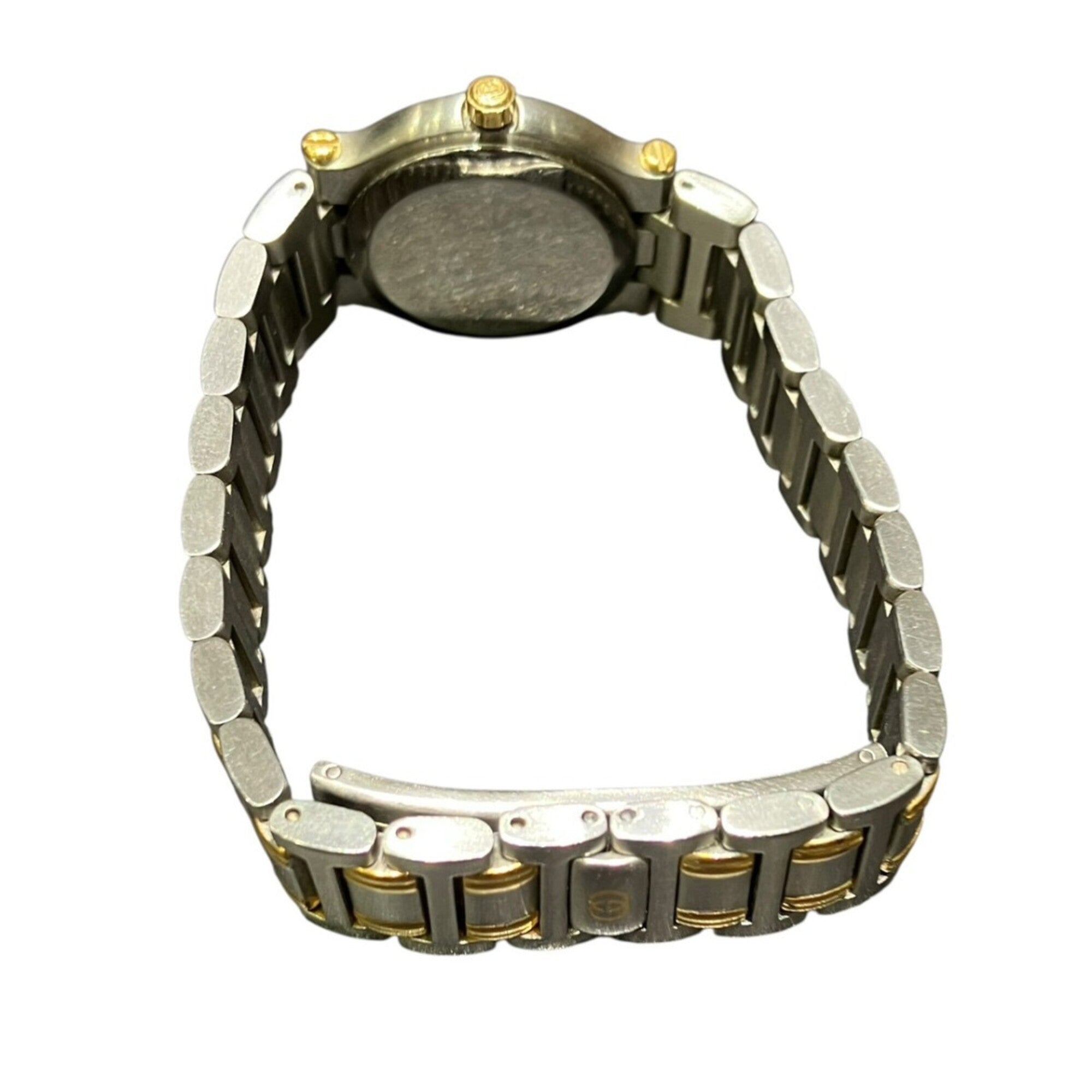 Gucci watch, total weight 51.2g, stainless steel, quartz movement, gold dial, 9000L — Good