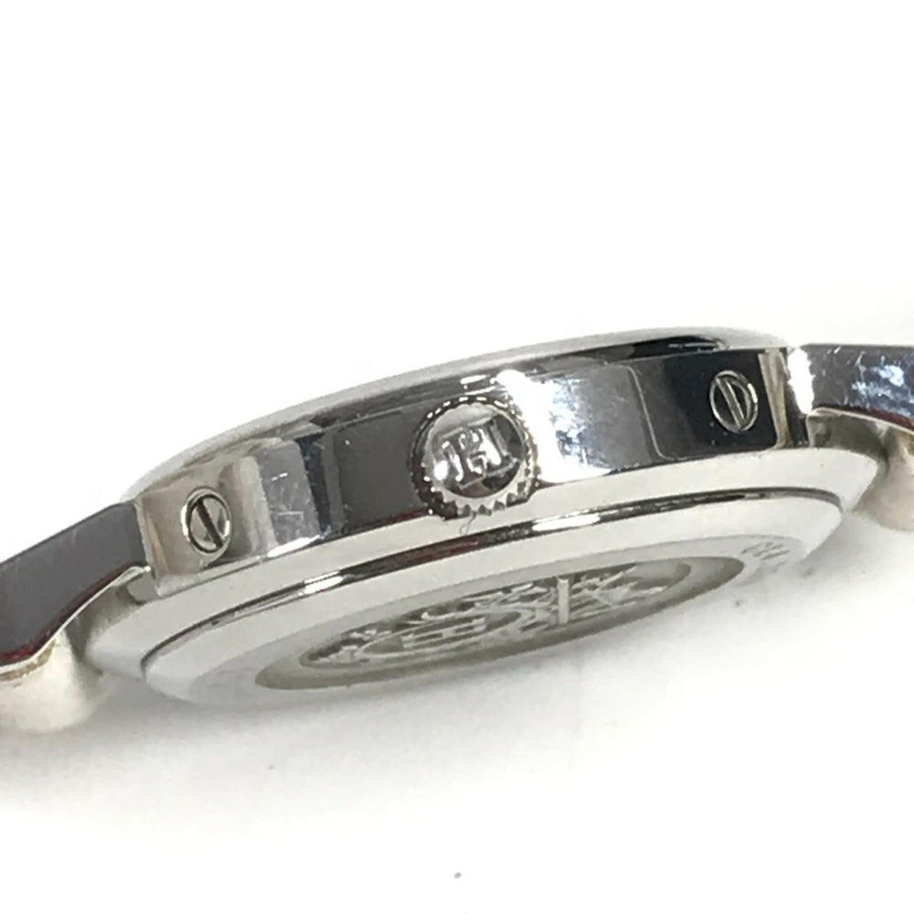HERMES CL4.230 Clipper Nacle 12-Piece Diamond Women's Watch with Leather Strap, White Leather/Stainless Steel — Very Good