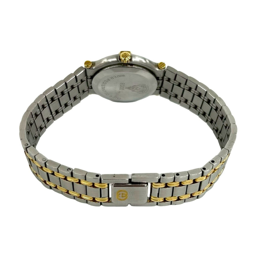GUCCI 9000L Logo Engraved Stainless Steel Quartz Wristwatch, Silver, 26018 — Good