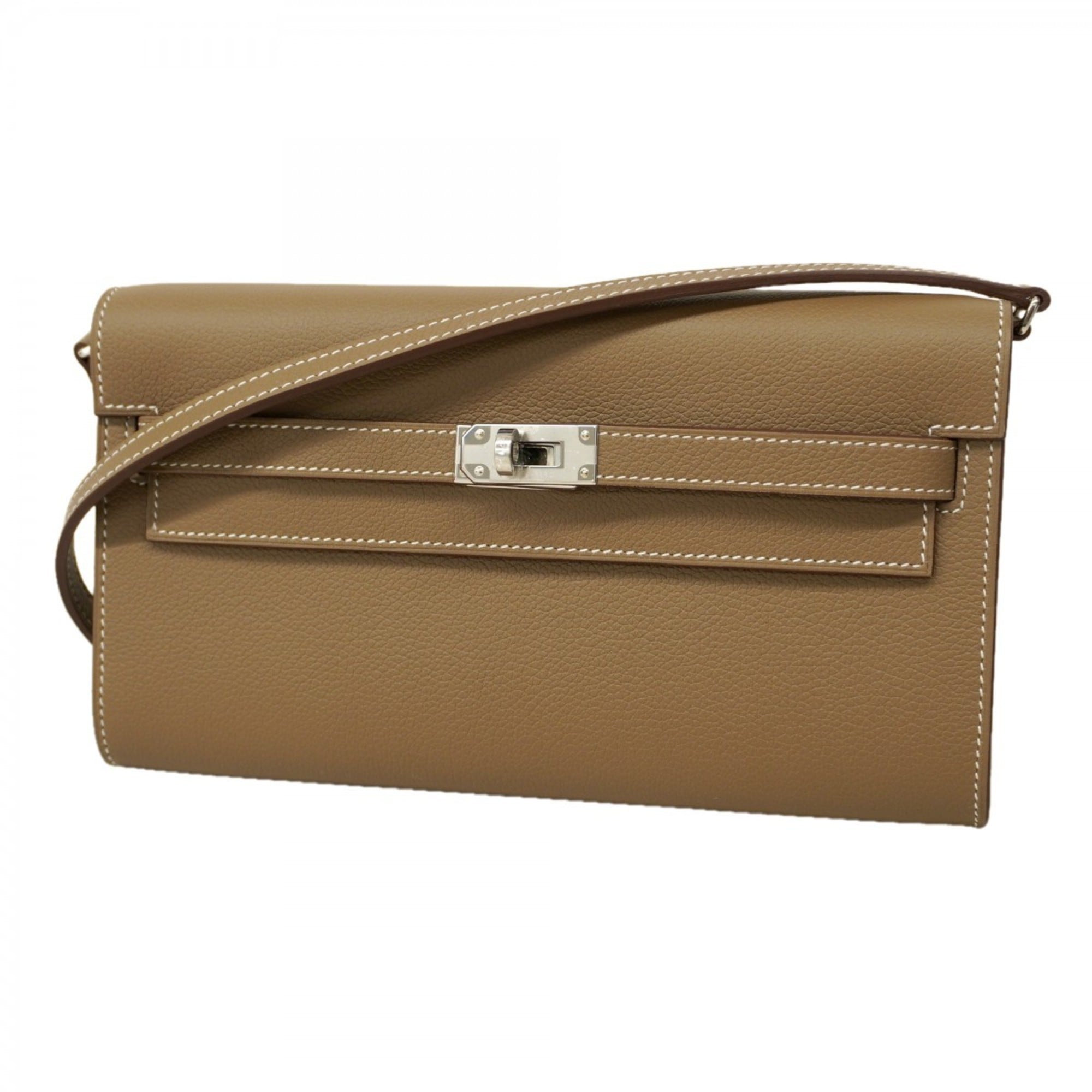 Hermes Hermès Kelly To Go Evercolor Etoupe Wallet with K Stamp for Women