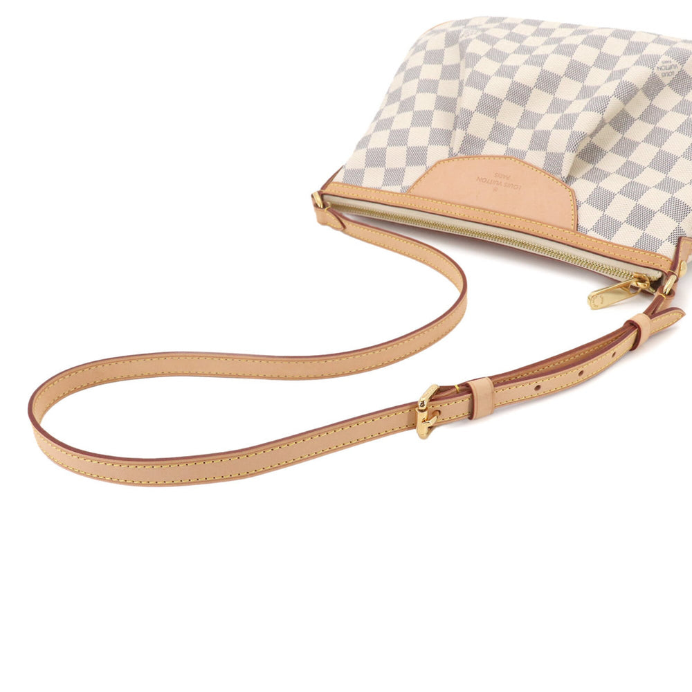 Louis Vuitton Siracusa PM Damier Azur Shoulder Handbag N41113 Gold Hardware — Like New