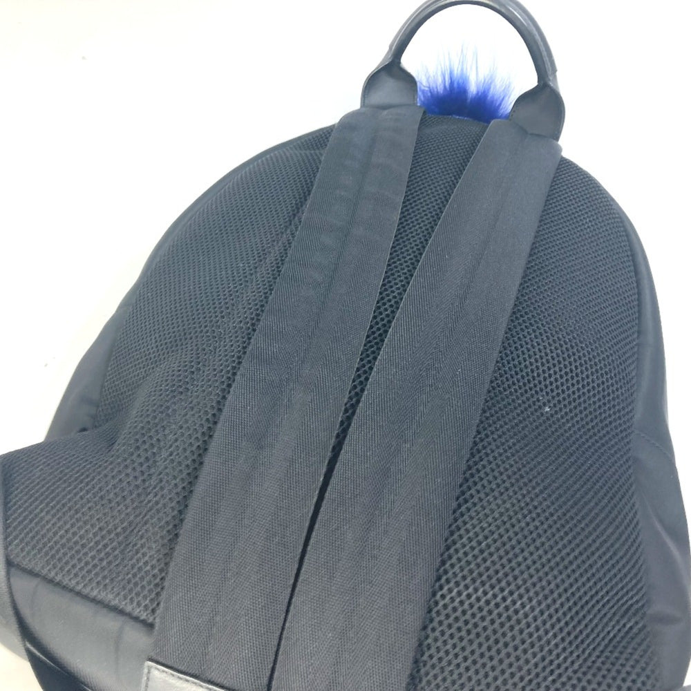 Fendi 7VZ016 backpack bag fur studs Backpack Black blue — Like New