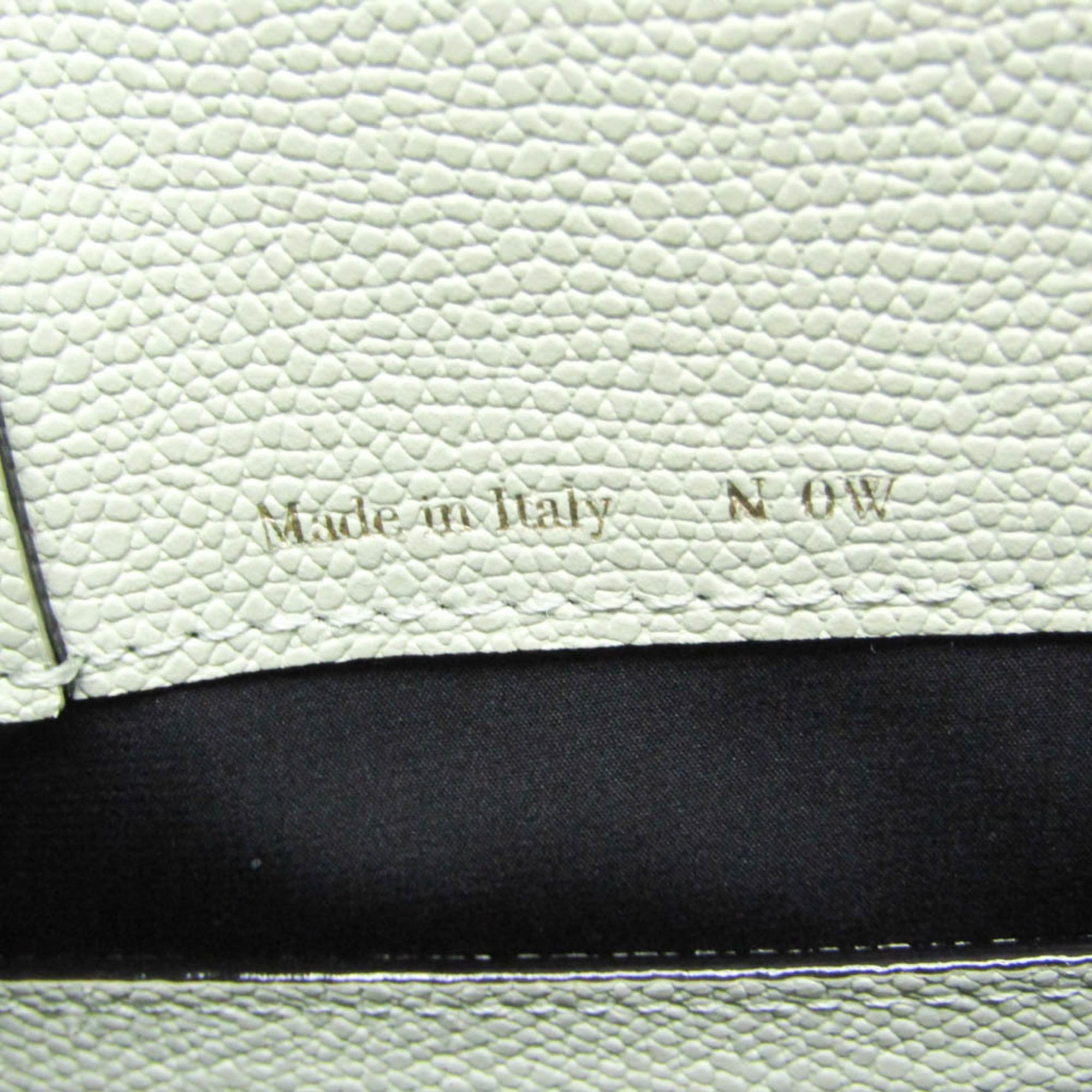 Valextra Boxy Micro WBBX0037028LRL99VN Women's Leather Handbag,Shoulder Bag Light Green — Like New