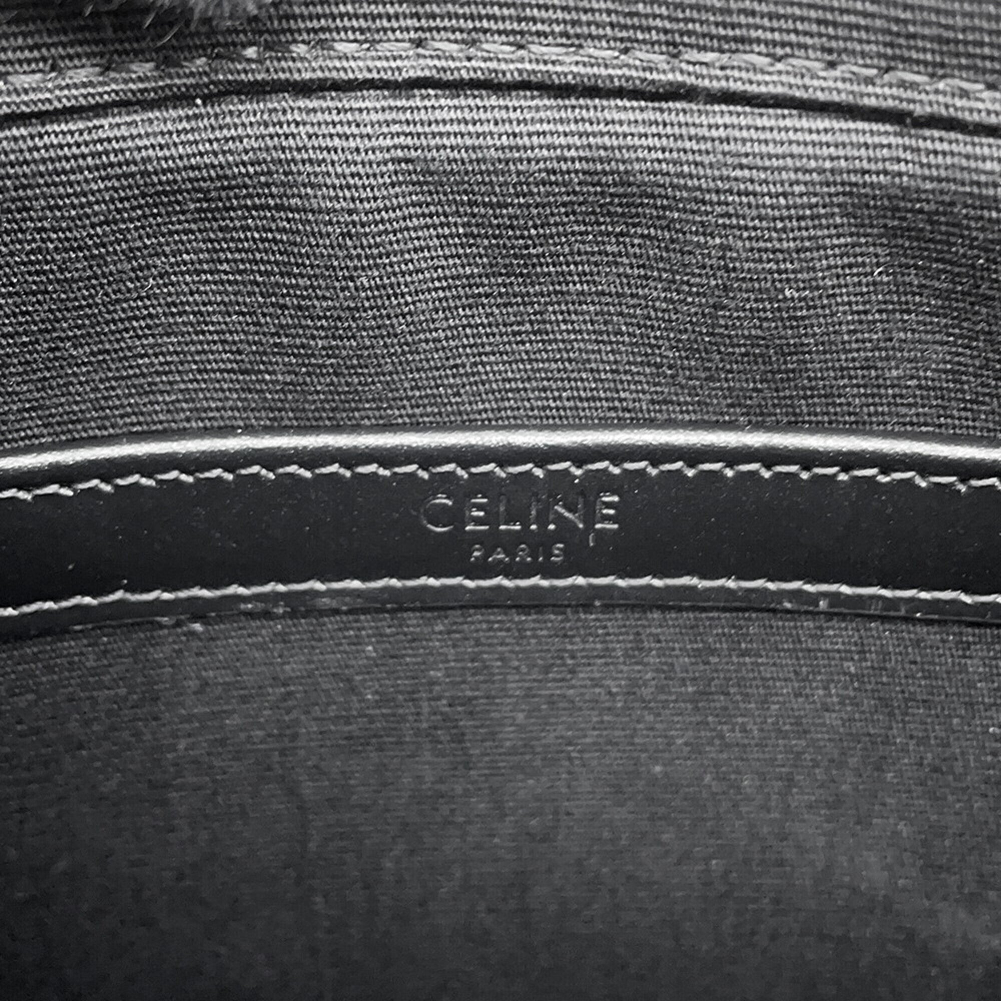 Celine Triomphe Horizontal Medium Shoulder Bag, Handbag 194502, Black — Like New