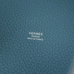 Hermes Picotin Lock PM New Blue Jean Handbag, Taurillon Clemence Leather, Women's — New - Store Return