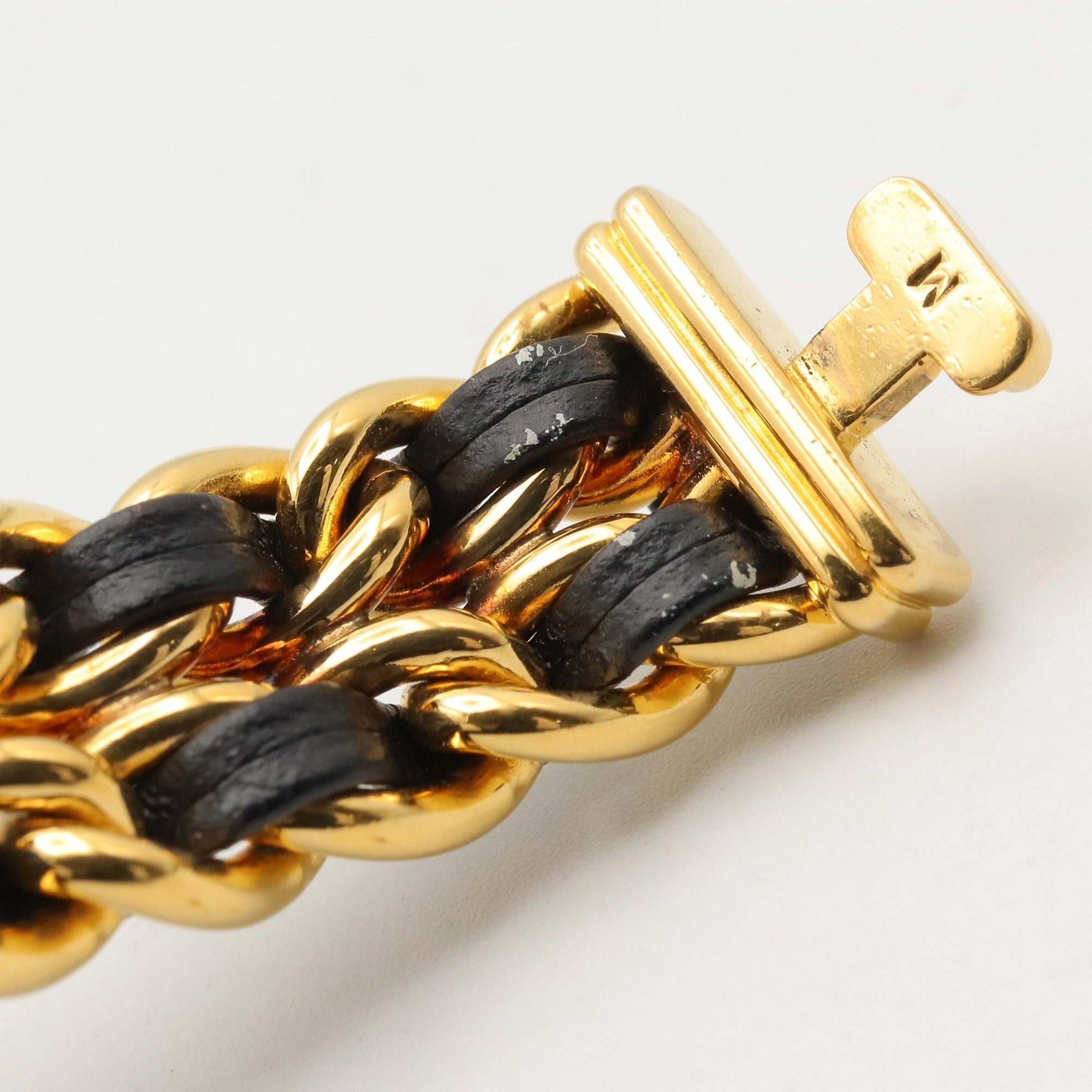 Chanel CHANEL Première M Watch, Gold Plated Leather, Women's, Black, H0001 — Very Good