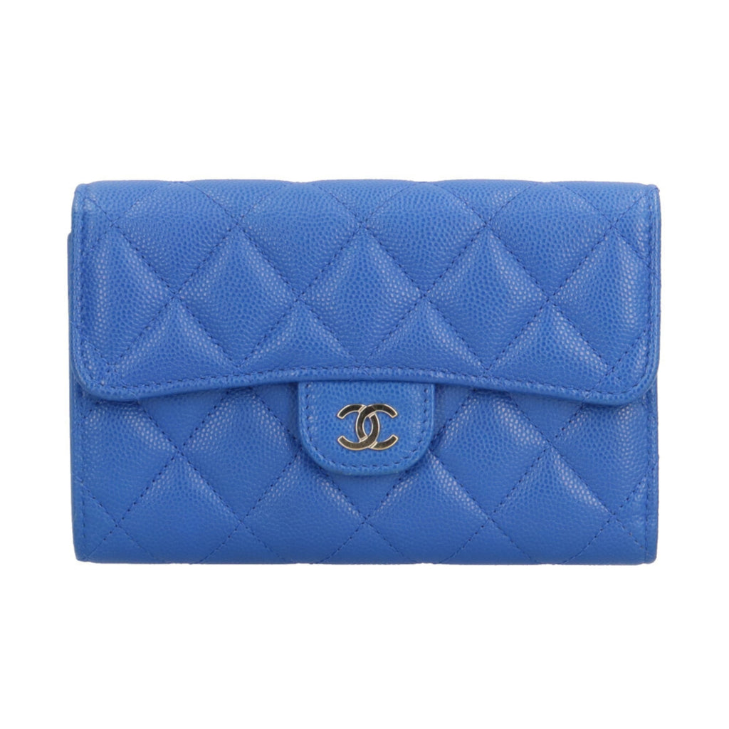 CHANEL Matelasse Tri-fold Wallet in Caviar Leather AP0232 for Women